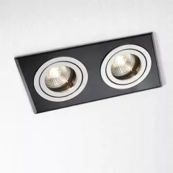Oprawa Podtynkowa Halogenowa sufitowa szklana LED 2x GU10 ruchoma spot-5903002038161