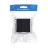 Łącznik podwójny jednobiegunowy podtynkowy czarny, 74x74mm - 8433325209414