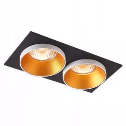 OPRAWA HALOGENOWA lampa LED SUFITOWA STAŁA GU10 MR16 czarna złota-5908263388321