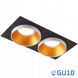 OPRAWA HALOGENOWA lampa LED SUFITOWA STAŁA GU10 MR16 czarna złota-5908263388321