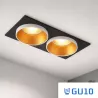 OPRAWA HALOGENOWA lampa LED SUFITOWA STAŁA GU10 MR16 czarna złota-5908263388321