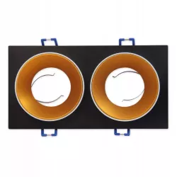OPRAWA HALOGENOWA lampa LED SUFITOWA STAŁA GU10 MR16 czarna złota-5908263388321