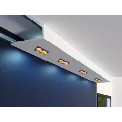 OPRAWA HALOGENOWA lampa LED SUFITOWA STAŁA GU10 MR16 czarna złota-5908263388321
