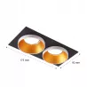 OPRAWA HALOGENOWA lampa LED SUFITOWA STAŁA GU10 MR16 czarna złota-5908263388321
