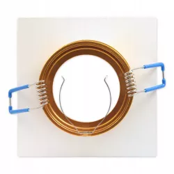OPRAWA HALOGENOWA lampa LED SUFITOWA STAŁA GU10 MR16 biała złota-5908263388307