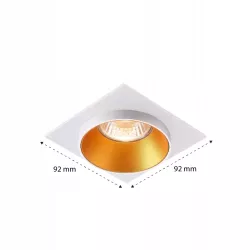 OPRAWA HALOGENOWA lampa LED SUFITOWA STAŁA GU10 MR16 biała złota-5908263388307