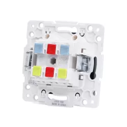 Łącznik podwójny dwubiegunowy podtynkowy czarny, 74x74mm - 8433325209421