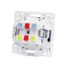 Łącznik podwójny dwubiegunowy podtynkowy czarny, 74x74mm - 8433325209421