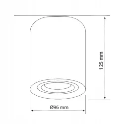Oprawa Natynkowa lampa sufitowa GU10 Halogenowa Tuba LED sufitowa-5903002038086