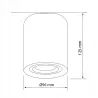 Oprawa Natynkowa lampa sufitowa GU10 Halogenowa Tuba LED sufitowa-5903002038086
