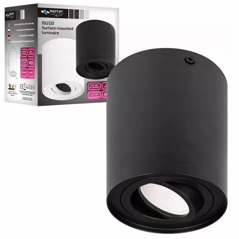 Oprawa halogenowa lampa sufitowa GU10 Tuba LED natynkowa-5903002038093