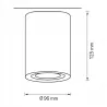 Oprawa halogenowa lampa sufitowa GU10 Tuba LED natynkowa-5903002038093