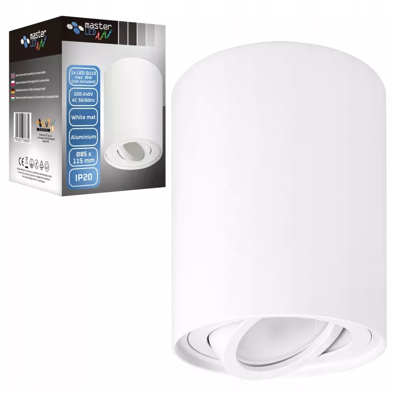 Oprawa Natynkowa GU10 Halogenowa Tuba LED sufitowa-5903002036839