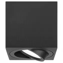 Oprawa Halogenowa Sufitowa Lampa Natynkowa GU10 Tuba LED czarna kwadratowa-5908263384538