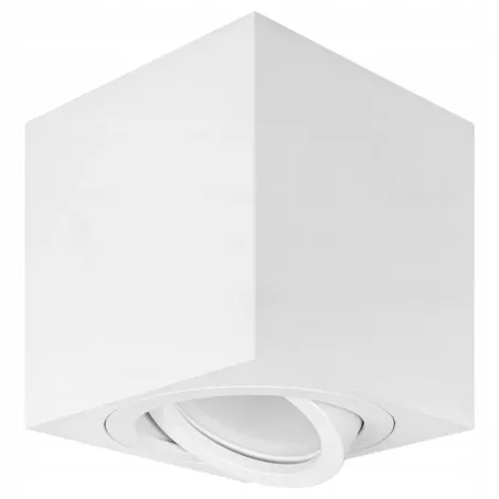 Oprawa Halogenowa Sufitowa Lampa Natynkowa GU10 Tuba LED biała kwadratowa-5908263384545