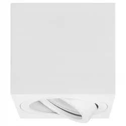 Oprawa Halogenowa Sufitowa Lampa Natynkowa GU10 Tuba LED biała kwadratowa-5908263384545