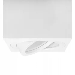 Oprawa Halogenowa Sufitowa Lampa Natynkowa GU10 Tuba LED biała kwadratowa-5908263384545
