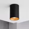 Oprawa Halogenowa sufitowa Natynkowa Tuba LED GU10 spot CZARNY ZŁOTY-5908263388369