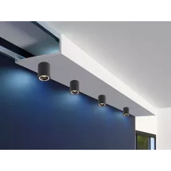 Oprawa Natynkowa Halogenowa Tuba LED GU10 spot sufitowa czarna-5903002033418