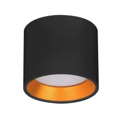 Spot Oprawa natynkowa GX53 Golda okrągła czarna+złota-5904703010746