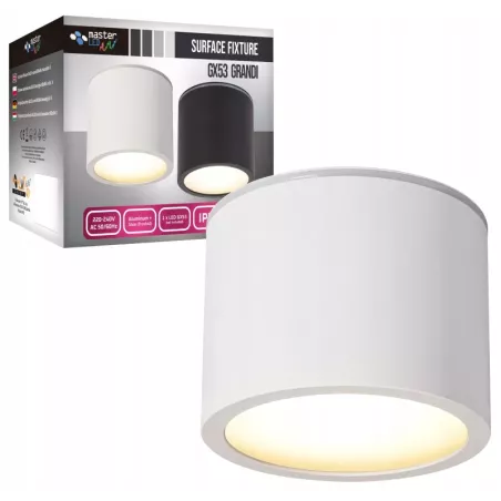 Oprawa Natynkowa okrągła GX53 Halogenowa Tuba LED sufitowa biała-5904703010647