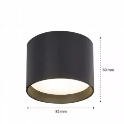 OPRAWA NATYNKOWA LED TUBA SUFITOWA SINO GX53 OKRĄGŁA CZARNA IP20-5904703010289
