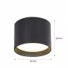 OPRAWA NATYNKOWA LED TUBA SUFITOWA SINO GX53 OKRĄGŁA CZARNA IP20-5904703010289