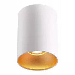 Oprawa Halogenowa spot sufitowa Natynkowa Tuba LED GU10 spot BIAŁY ZŁOTY-5904703009955