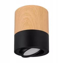 LAMPKA NATYNKOWA CZARNY MAT DREWNO 9W REGULOWANA 15 STOPNI-5904703013693