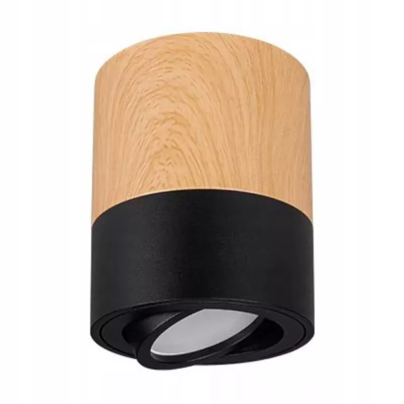 LAMPKA NATYNKOWA CZARNY MAT DREWNO 9W REGULOWANA 15 STOPNI-5904703013693