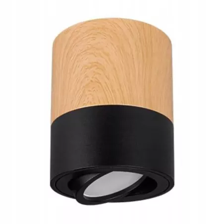 LAMPKA NATYNKOWA CZARNY MAT DREWNO 9W REGULOWANA 15 STOPNI-5904703013693