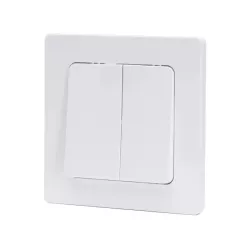 Łącznik podwójny dwubiegunowy podtynkowy biały, 82x82mm - 8433325209629