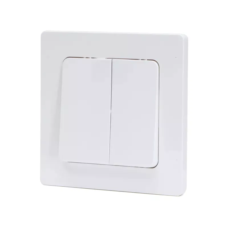 Łącznik podwójny dwubiegunowy podtynkowy biały, 82x82mm - 8433325209629
