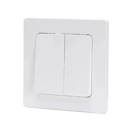 Łącznik podwójny dwubiegunowy podtynkowy biały, 82x82mm - 8433325209629