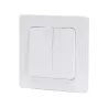 Łącznik podwójny dwubiegunowy podtynkowy biały, 82x82mm - 8433325209629