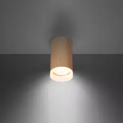 Oprawa Natynkowa GU10 DREWNO Halogenowa Tuba LED sufitowa-5904703013594