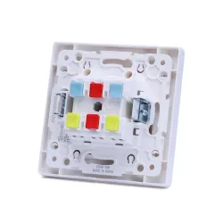 Łącznik podwójny dwubiegunowy podtynkowy biały, 82x82mm - 8433325209629