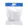 Łącznik podwójny dwubiegunowy podtynkowy biały, 82x82mm - 8433325209629