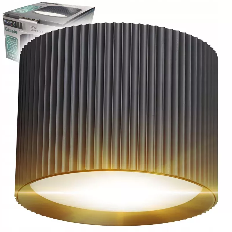 OPRAWA NATYNKOWA LED SUFITOWA GISELE GX53 CZARNA IP20 SPOT TUBA SUFITOWA-5904703018674