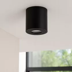 Oprawa Natynkowa Halogenowa Tuba LED GU10 spot sufitowa CZARNA wodoodporna-5904703021698