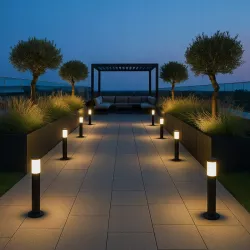 Lampa LED stojąca Ogrodowa słupek 45cm zewnętrzna E27 LED-5903002033838