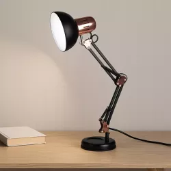 Lampka Na Biurko Biurkowa Nocna szkolna E27 LED Kreślarska Regulowana-5904703009405