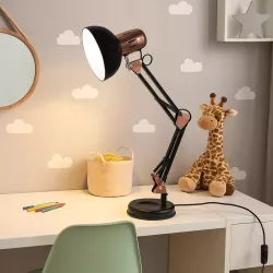 Lampka Na Biurko Biurkowa Nocna szkolna E27 LED Kreślarska Regulowana-5904703009405