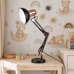 Lampka Na Biurko Biurkowa Nocna szkolna E27 LED Kreślarska Regulowana-5904703009405