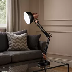Lampka Na Biurko Biurkowa Nocna szkolna E27 LED Kreślarska Regulowana-5904703009405
