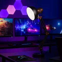 Lampka Na Biurko Biurkowa Nocna szkolna E27 LED Kreślarska Regulowana-5904703009405