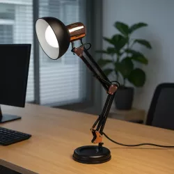 Lampka Na Biurko Biurkowa Nocna szkolna E27 LED Kreślarska Regulowana-5904703009405