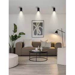 OPRAWA NATYNKOWA LED SUFITOWA LUCERNO GU10 CZARNA IP20 SPOT TUBA SUFITOWA-5904703021667