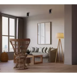 OPRAWA NATYNKOWA LED SUFITOWA LUCERNO GU10 CZARNA IP20 SPOT TUBA SUFITOWA-5904703021667