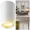 Tuba sufitowa lampa spot natynkowa ryflowana długa smukła biała GU10 IP20-5904703021650